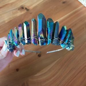 Handmade Wire Wrap Crystal crown